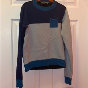 SCEE by TWINSET COLOR BLOCK WOOL BLEND SWEATER